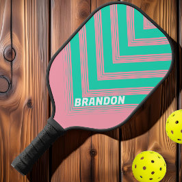 Palas De Pickleball Nombre de la Funda del Chevron de la época nostálg