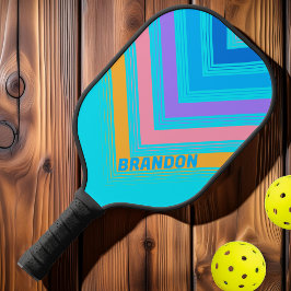 Palas De Pickleball Nombre de la fundición de Chevron de Neon Ocean No