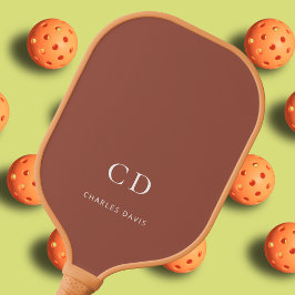 Palas De Pickleball Nombre de las iniciales del monograma de la tierra