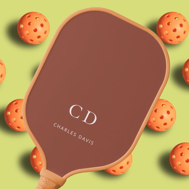 Palas De Pickleball Nombre de las iniciales del monograma de la tierra (Subido por el creador)