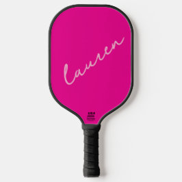 Palas De Pickleball Nombre de letra cursiva rosa moderno