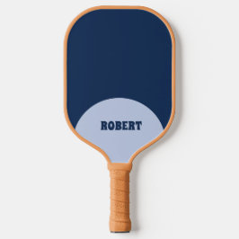 Palas De Pickleball Nombre de monograma azul moderno