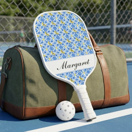 Palas De Pickleball Nombre de monograma de acuarela personalizado en a