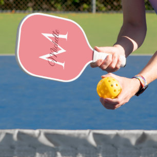 Palas De Pickleball Nombre de monograma de plantilla de personalizado