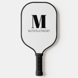 Palas De Pickleball Nombre de monograma negrita negra