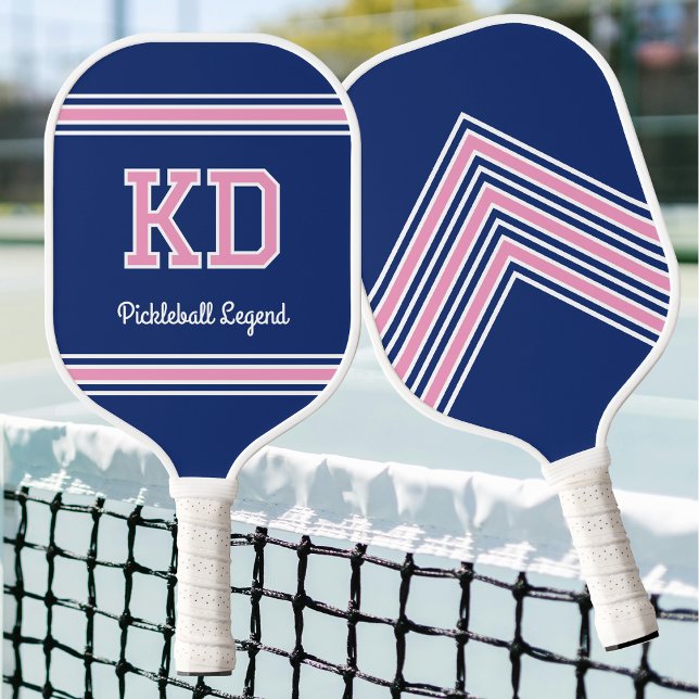 Palas De Pickleball Nombre de monograma personalizado Iniciales Marina (Subido por el creador)
