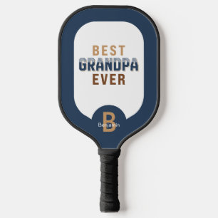 Palas De Pickleball Nombre de monograma personalizado Mejor Abuelo del