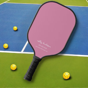 Palas De Pickleball Nombre de monograma rosado crudo + Información de 