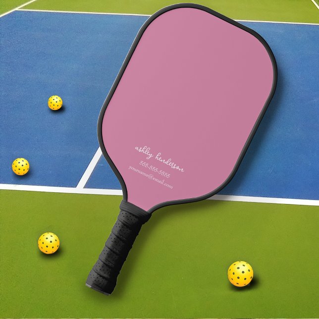 Palas De Pickleball Nombre de monograma rosado crudo + Información de  (Subido por el creador)