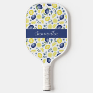 Palas De Pickleball Nombre de patrón de limón country francés azul