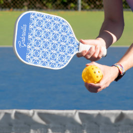 Palas De Pickleball Nombre de patrón de toile francés azul