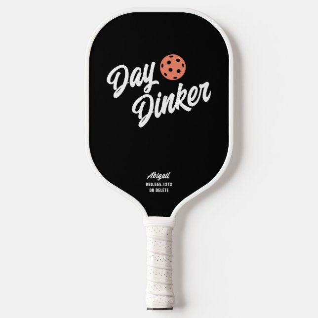 Palas De Pickleball Nombre de texto del guión del Personalizado del di (Anverso)