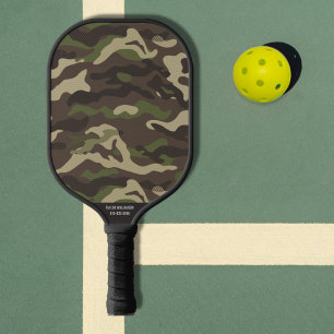 Palas De Pickleball Nombre de texto del Personalizado de Camuflaje Gua