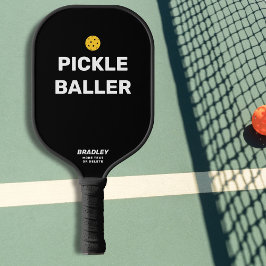 Palas De Pickleball Nombre de texto del Personalizado de Pickleballer 