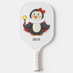 Palas De Pickleball Nombre del arte del Cabo Rojo del Pingüino chica