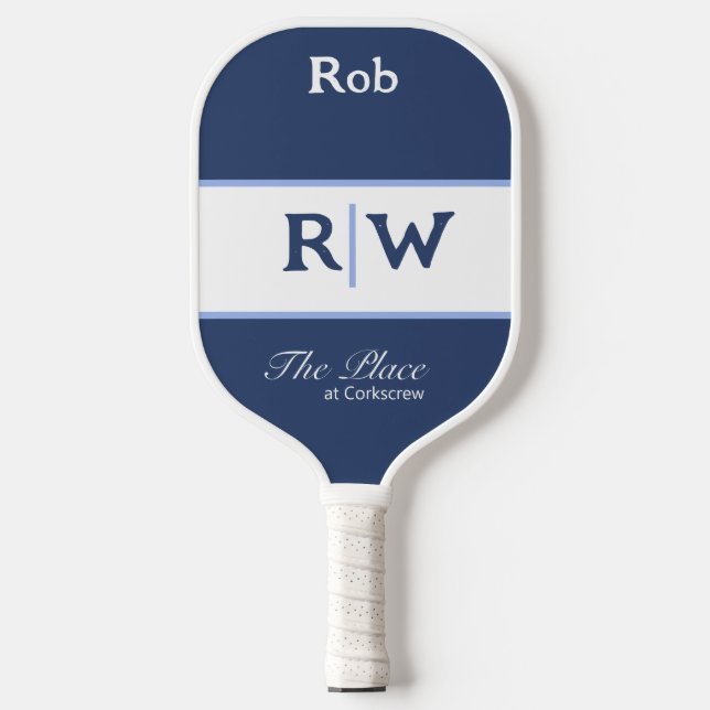 Palas De Pickleball Nombre del club personalizado Monogramado Selecció (Anverso)
