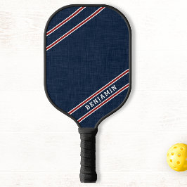 Palas De Pickleball Nombre del jugador blanco rojo azul de la Marina P
