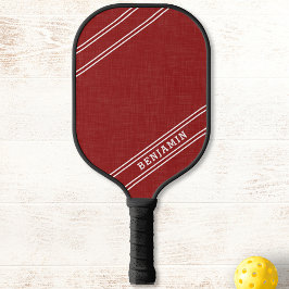 Palas De Pickleball Nombre del jugador blanco rojo personalizado moder