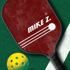 Palas De Pickleball Nombre del jugador en rojo mayor