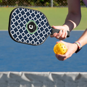 Palas De Pickleball Nombre del monograma de la hoja de cuatreil