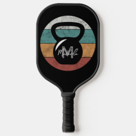 Palas De Pickleball Nombre del monograma del personalizado del timbre