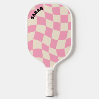 Palas De Pickleball Nombre del Personalizable retro Groovy de tablero 