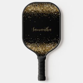 Palas De Pickleball Nombre del Purpurina de oro elegante