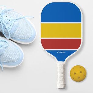 Palas De Pickleball Nombre del texto personalizado del bloque de color