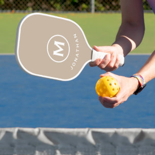 Palas De Pickleball Nombre mínimo del monograma clásico