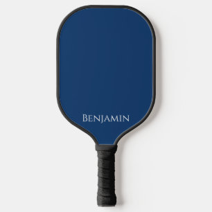 Palas De Pickleball Nombre mínimo moderno en azul y blanco de la marin