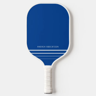 Palas De Pickleball Nombre mínimo personalizado mínimo simple azul y b