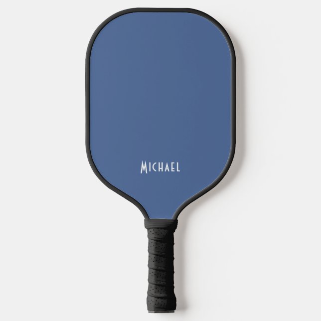 Palas De Pickleball Nombre moderno del monograma azul (Anverso)