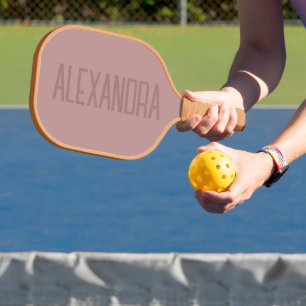 Palas De Pickleball Nombre moderno rosado silenciado remo remo
