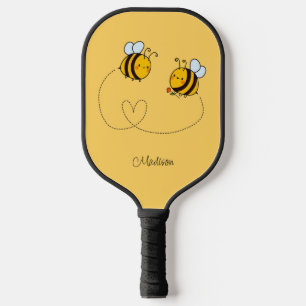 Palas De Pickleball Nombre personalizado Abejas amorosas felices