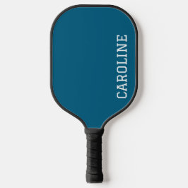 Palas De Pickleball Nombre Personalizado Azul Minimalista