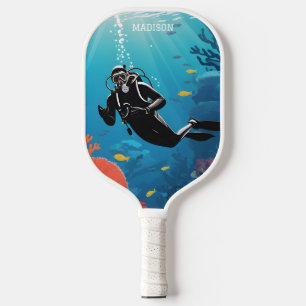 Palas De Pickleball Nombre personalizado Buceador Scuba
