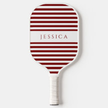 Nombre personalizado con rayas burgundy modernas