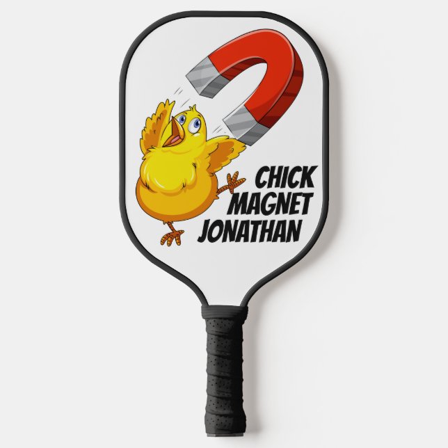 Palas De Pickleball Nombre personalizado de Chick Magnet (Anverso)