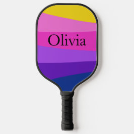 Palas De Pickleball Nombre personalizado de diseño moderno rosado vibr