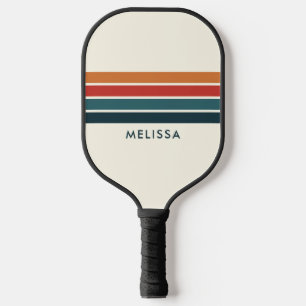 Palas De Pickleball Nombre personalizado de franjas retro