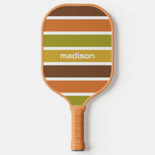 Palas De Pickleball Nombre personalizado de franjas retro