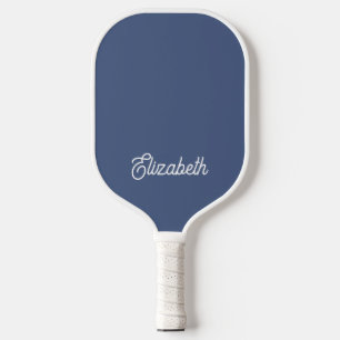 Palas De Pickleball Nombre personalizado de guión azul simple moderno