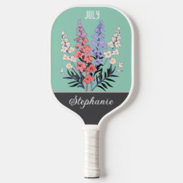 Palas De Pickleball Nombre personalizado de la flor de nacimiento de j