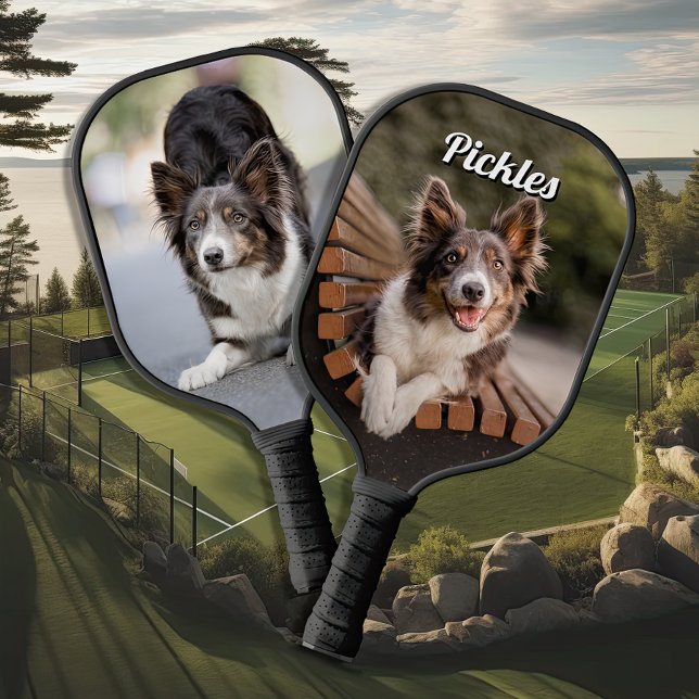Palas De Pickleball Nombre personalizado de la foto de su perro (Subido por el creador)