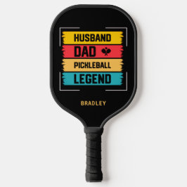 Palas De Pickleball Nombre personalizado de la leyenda del esposo papá
