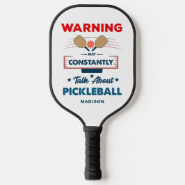 Palas De Pickleball Nombre personalizado de la tipografía divertida de