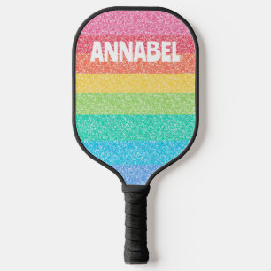 Palas De Pickleball Nombre personalizado de las franjas arcoiris de Pu