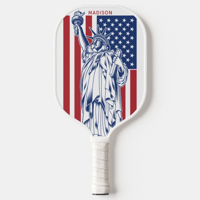 Palas De Pickleball nombre personalizado de Liberty de Estados Unidos (Anverso)