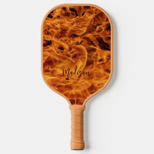 Palas De Pickleball Nombre personalizado de llamas de fuego