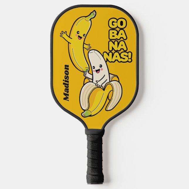 Palas De Pickleball Nombre personalizado de los plátanos de cuta (Anverso)